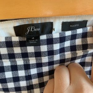 J. Crew size 4 checkered capris EUC Marti- style $98